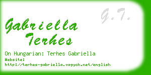 gabriella terhes business card